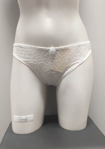 Samanta Sella C0230 białe stringi z koronką