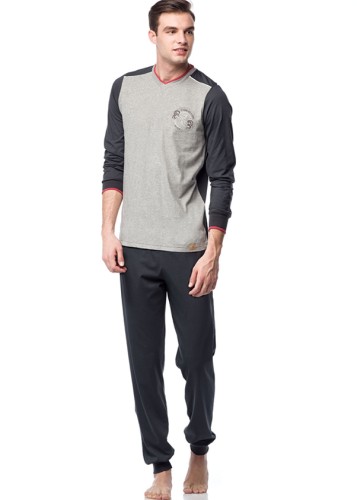 Vamp Copper 00-15-7402 piżama męska długi rękaw szara.jpg